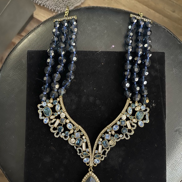Heidi Daus Blue and Silver Multi-Strand Necklace - Picture 4 of 8